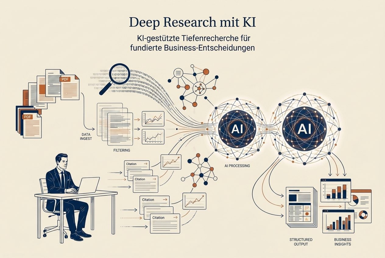 Deep Research mit KI — Wissen finden, das andere nicht suchen